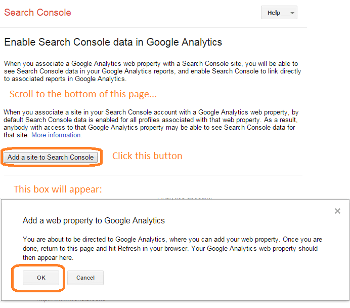 Linking Search Console to Google Analytics